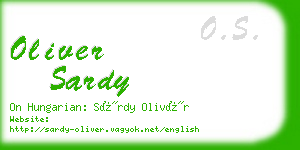 oliver sardy business card